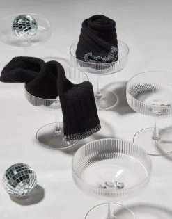 Fashion Weiche Socken YANNA CASHMERE mit Glitzer Details Accessoires