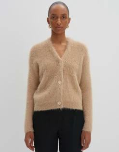 Outlet Weiche Strickjacke TANNAH Loose in Fake Fur Optik Strick
