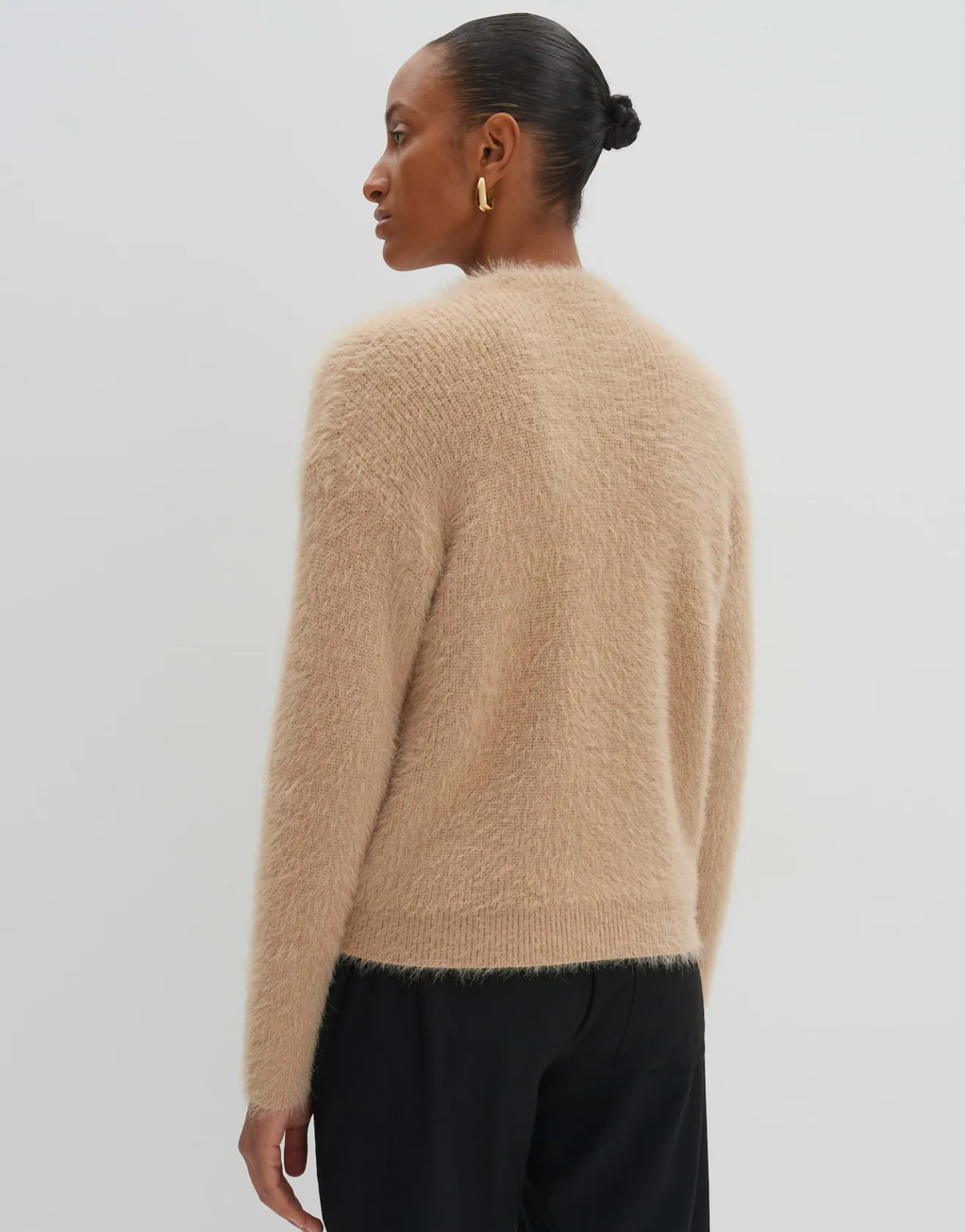 Outlet Weiche Strickjacke TANNAH Loose in Fake Fur Optik Strick