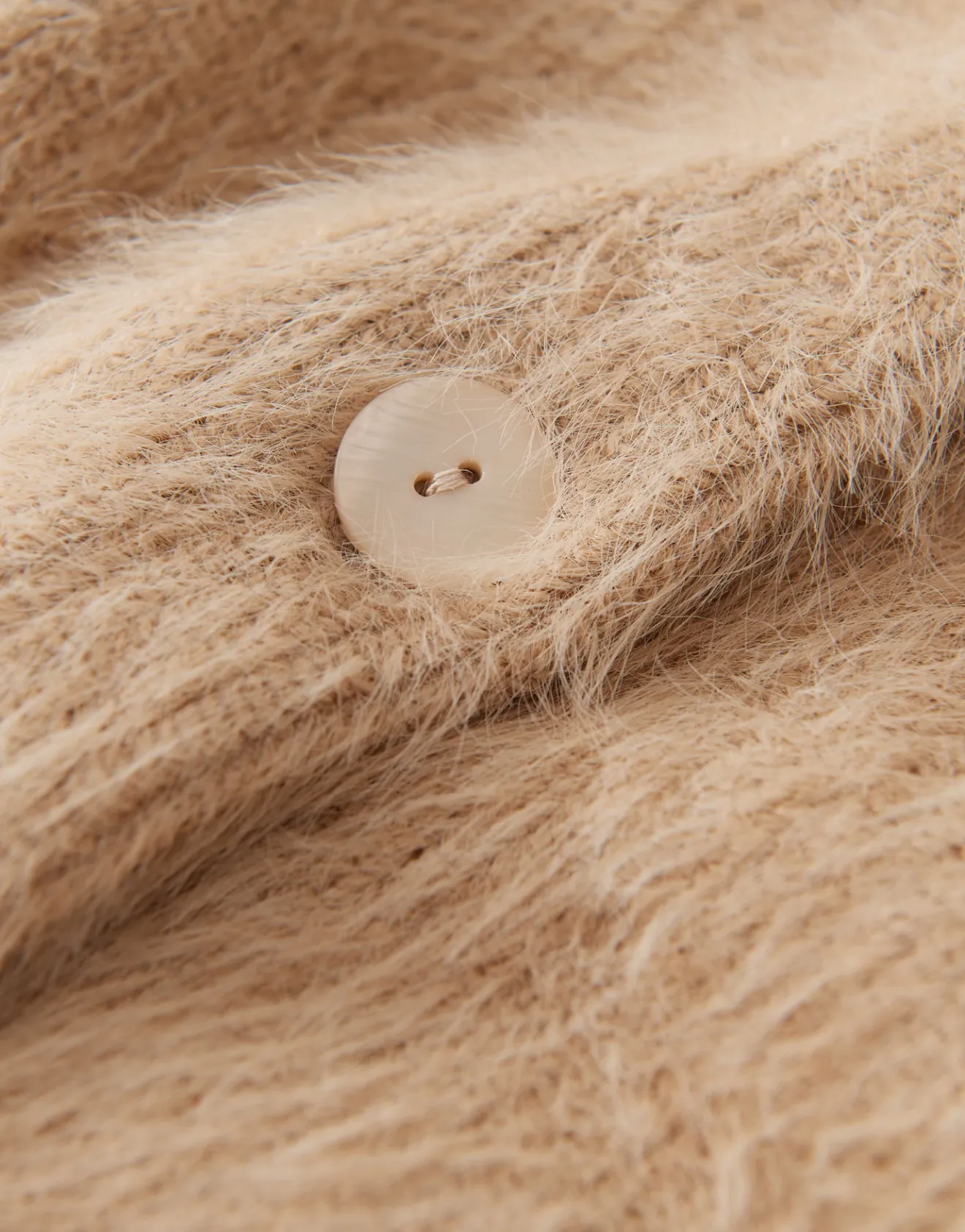 Outlet Weiche Strickjacke TANNAH Loose in Fake Fur Optik Strick