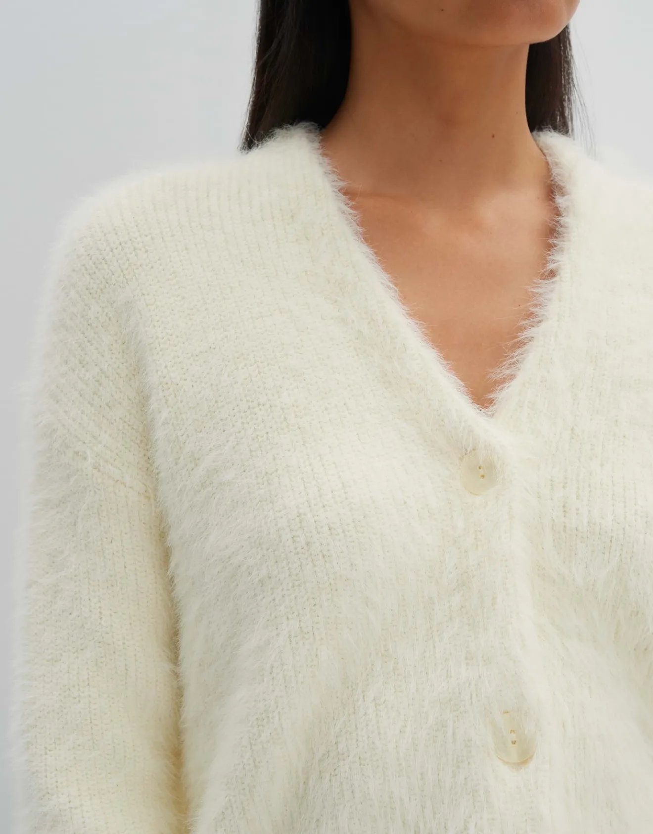 Fashion Weiche Strickjacke TANNAH Loose in Fake Fur Optik Strick