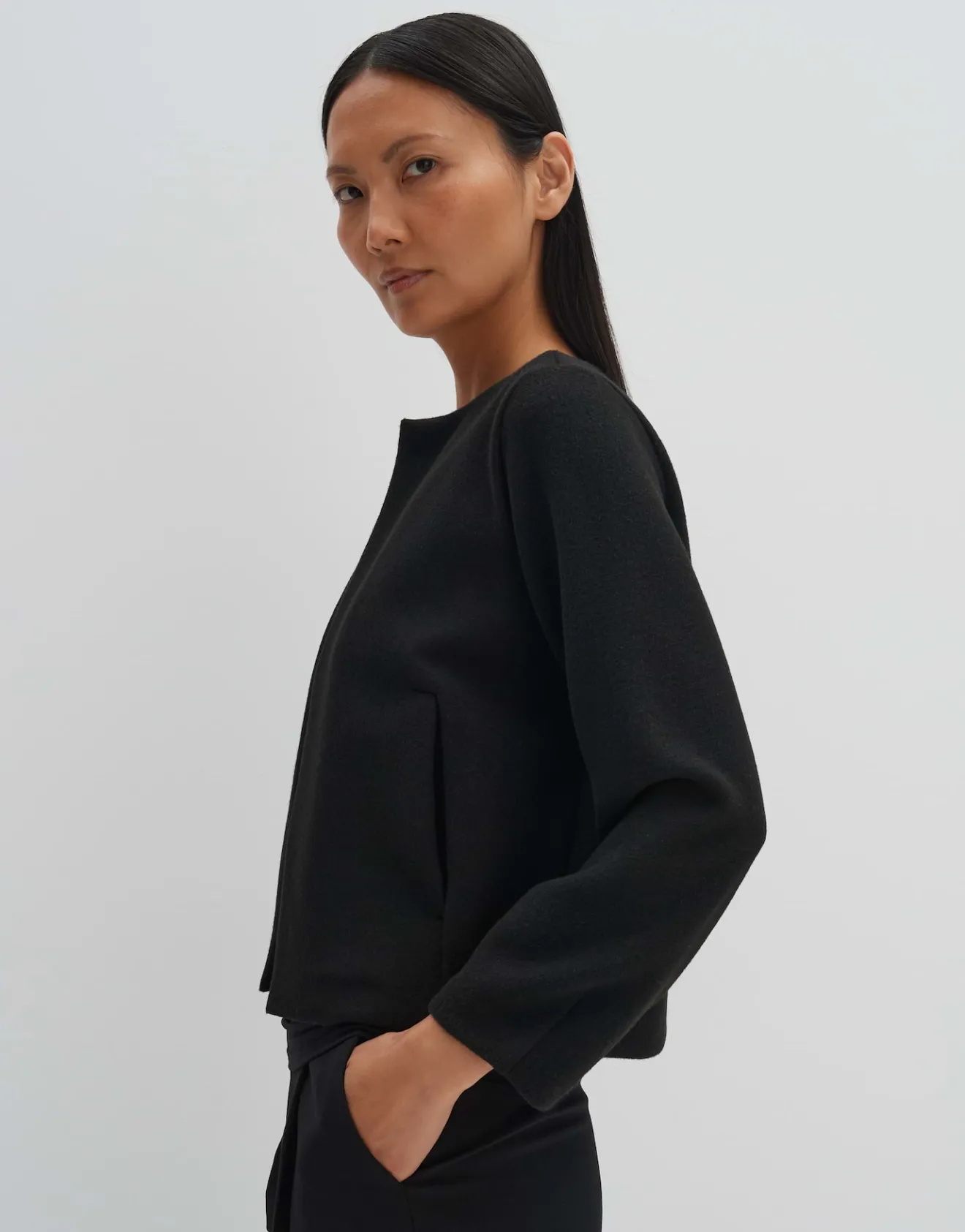 Best Sale Weiche Sweatjacke UTINA Loose aus Viskose Mix Sweat|Blazer & Westen