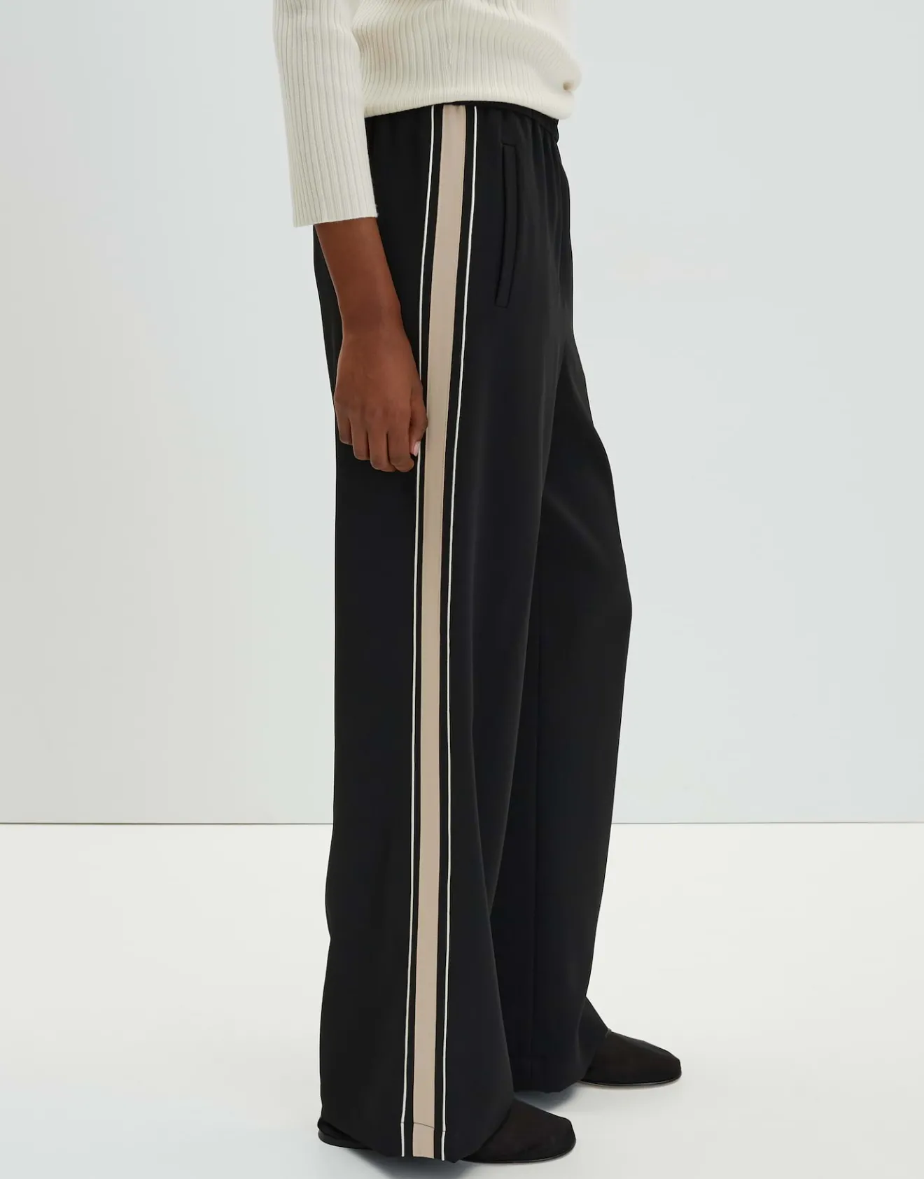 Sale Weite Stoffhose CEVIL GALON mit elastischem Gummibund Hosen