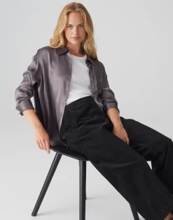 Shop Wide Cropped Pants MONDAI aus weichem Samt Hosen