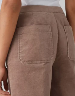 Shop Wide Cropped Pants MONDAI aus weichem Samt Hosen