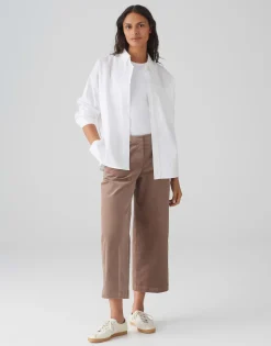 Shop Wide Cropped Pants MONDAI aus weichem Samt Hosen