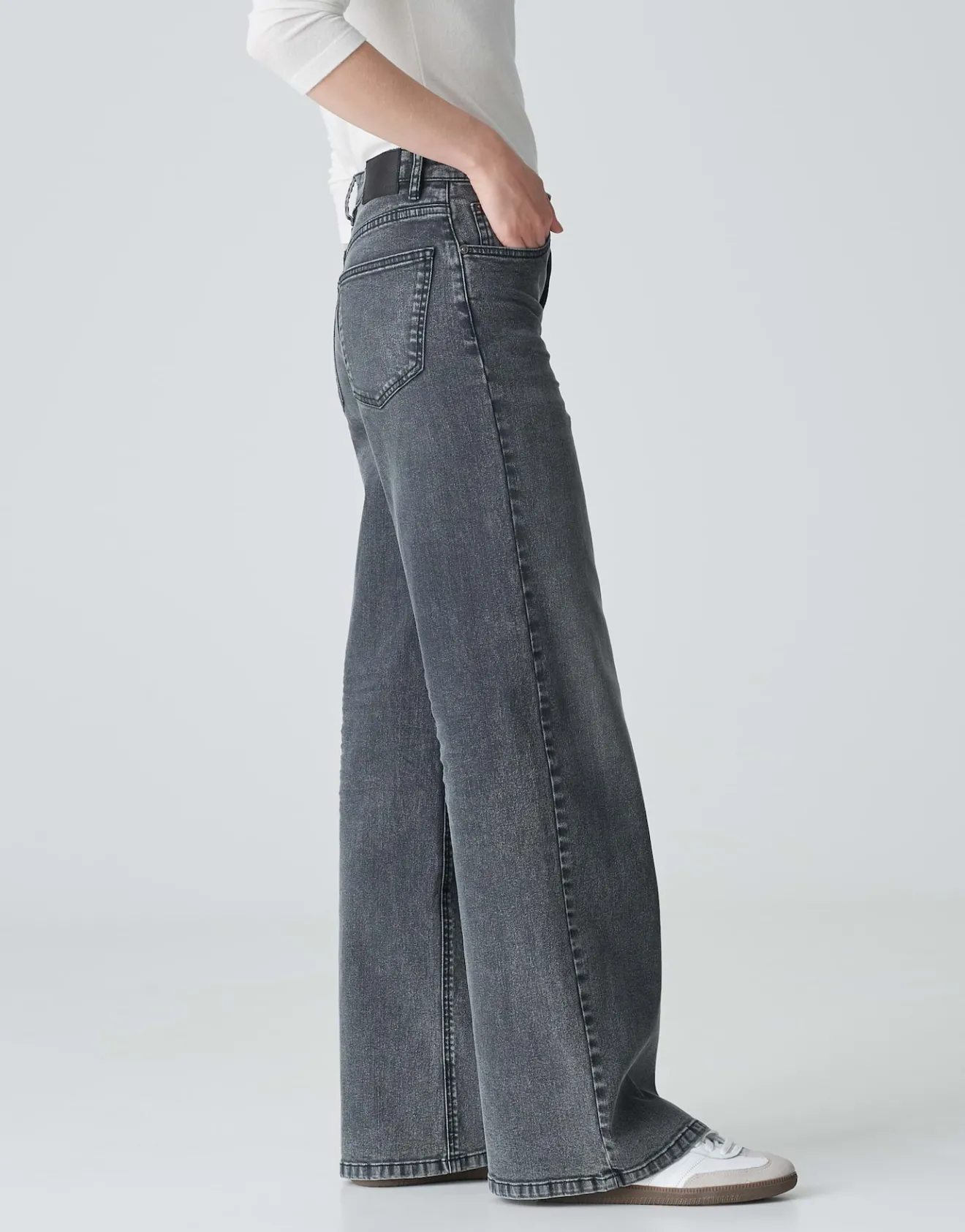 Outlet Wide Leg Jeans MARLI PALAZZO High Rise mit Stretch Jeans