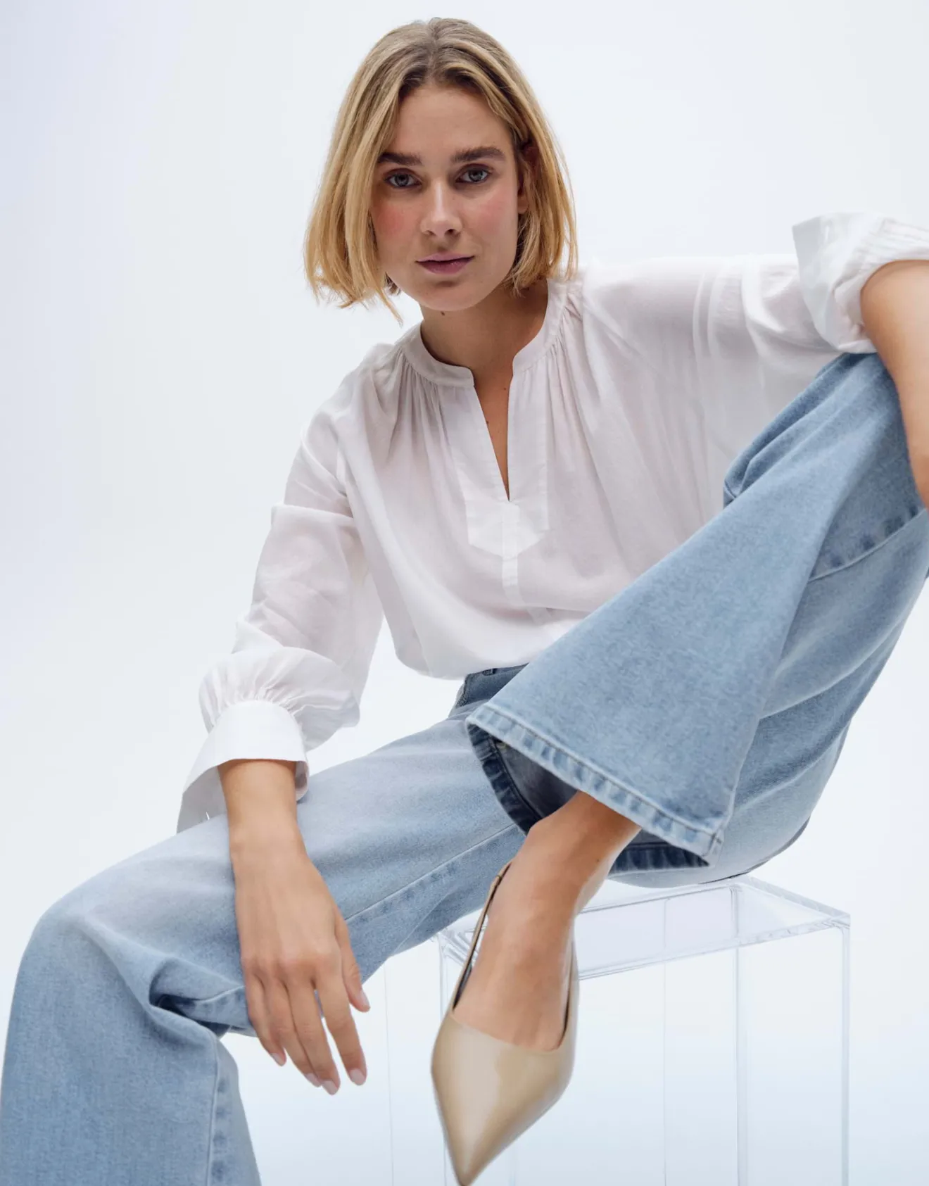 Outlet Wide Leg Jeans MIVY High Rise mit Stretch-Anteil Jeans