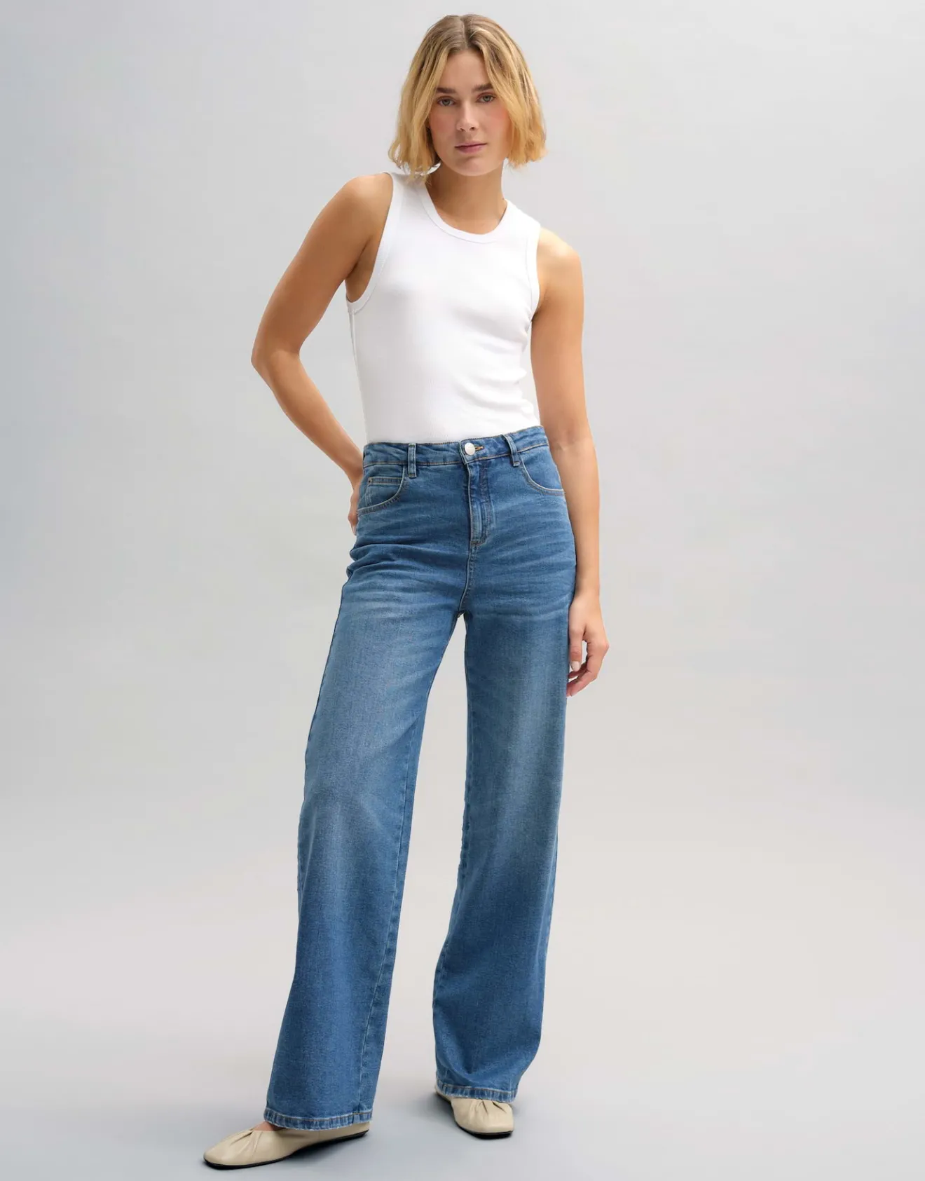 Outlet Wide Leg Jeans MIVY High Rise mit Stretch-Anteil Jeans